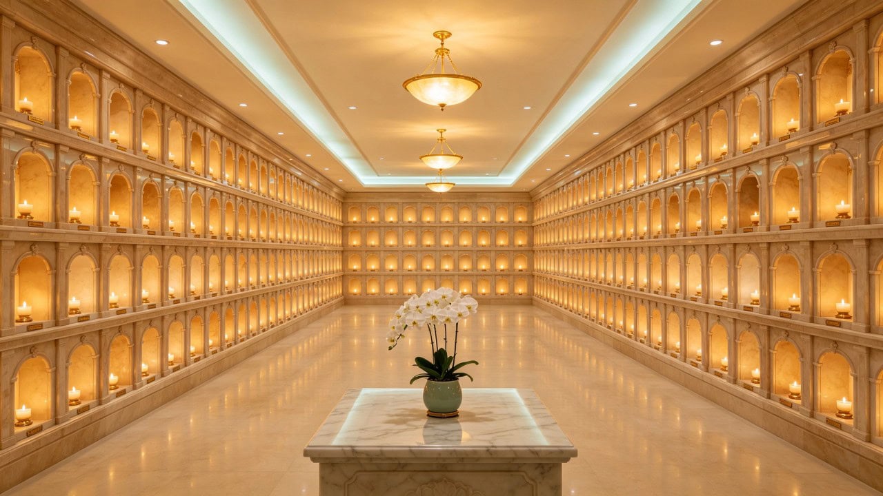 Lin San Temple (灵山寺) and Thian Leng Chong Toh Tong (天灵总道堂) Singapore, two freehold columbarium Buddhist temples with traditional Chinese architecture